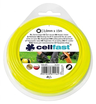 Żyłka do trymera Cellfast 3.0 mm 15 m kwadratowa (35-014)