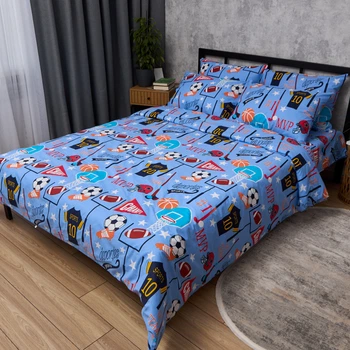 Пододеяльник Moon&Star Двуспальный 175 х 210 см Champion Blue Бязь Gold Люкс (MS-870001317)