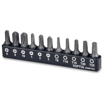 Набор бит 1/4" 11ед. TOPTUL GAAV1103