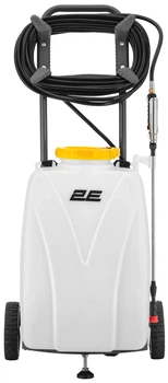 Аккумуляторный опрыскиватель 2E AquaSpray 40LR, 40 л, 12 В, 1 х 12 Ач, 7 бар, 6 л/мин, с вольтметром, колесами и шлангом 15 м, вес 145 кг