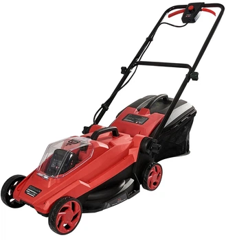 Газонокосарка акумуляторна Vitals Master AZP 1832 18В 32 см 30 л чорна з червоним