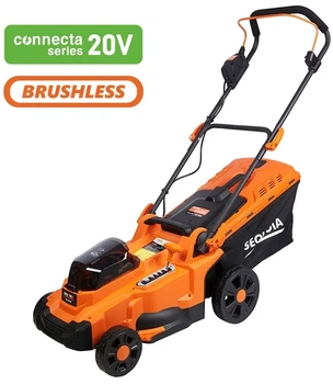 Аккумуляторная газонокосилка SEQUOIA SBL4037B-E2W 40В (20В+20В), 2x4А·ч, ширина кошения 37 см, объем травосборника 35 л, регулировка высоты 25-75 мм, вес 1165 кг