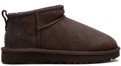 Чоловічі уггі ультра міні коричневі Замшеві UGG Classic Ultra Mini Chocolate Brown (42, темно коричневий)