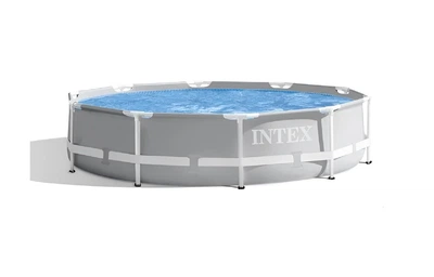 Бассейн каркасный Intex 700 NP серия Prism Frame Pool круглый размер 305х76 см объем 4485л. Blue and Grey (96763)