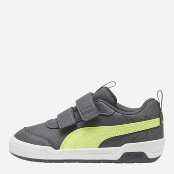 Детские кеды для мальчика Puma Multiflex 2 31215213 32 (13UK) Серый/Зеленый (4070032724799)