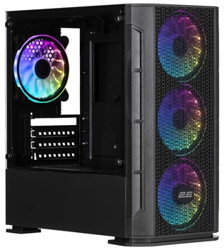 Корпус 2E GAMING Calleo GB700 без БЖ 2xUSB3.0, 1xUSB2.0, 4x120мм ARGB, VGA 320мм, LCS ready, контроллер с пультом, TG боковое окно, mATX, черный.