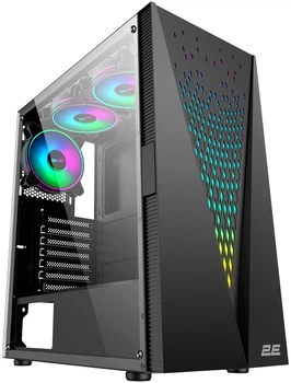Корпус 2E GAMING Galaxy G2055 без БЖ 2xUSB3.0, 1xUSB2.0, 3x120мм ARGB, VGA 345мм, LCS ready, HUB, TG боковая панель, ATX, черный.