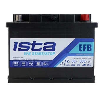Автомобильный аккумулятор ISTA Start/Stop EFB 60Ah 660A R+ (5604618949)
