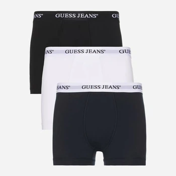 Набір трусів боксерів чоловічих бавовняних Guess 834834574 XL 3 шт БІлий/Чорний/Темно-синій (1162652763)