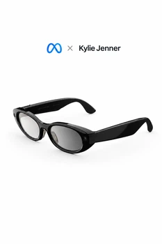 Смарт очки Meta Starfire Kylie Edition Classic Black Transitions фотохромные линзы хамелеон с камерой 12 МП 3K видео Meta AI умные очки женские с наушниками микрофоном для блогера съемки Кайли Дженнер Kylie Jenner черные