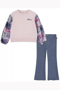 Комплект: брюки и джемпер Levi's 86-92(см) Розовый-Синий (157809)