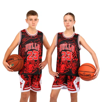 Форма баскетбольная детская NBA клуб Chicago Bulls 23 BA-6625 Красный-черный L рост 128-134