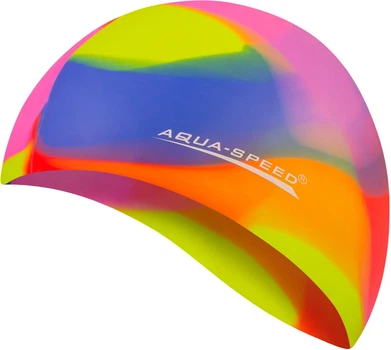 Шапка для плавания AQUA SPEED 100% силикон OSFM мультиколор