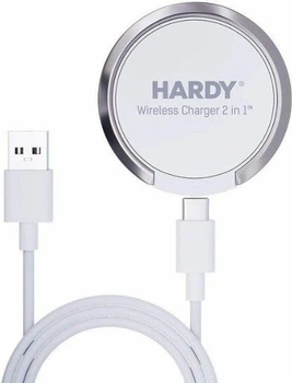 Бездротовий зарядний пристрій 3mk HARDY Wireless Charger 2 in 1 15W Білий (5903108541152)