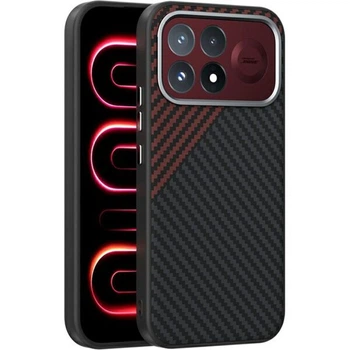 Защитный чехол ABEEL Carbon Fiber Case (FP) для Xiaomi Poco F9 Pro - Black / Red