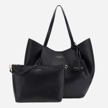 Набор сумок (шоппер + клатч) женских из искусственной кожи Guess 7567113 Черный (1162515797)