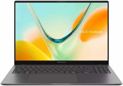 Ноутбук ASUS Vivobook S16 (S5608QA-U3224W), Qualcomm Snapdragon X X1-26-101 / 16" / OLED / RAM 16 ГБ LPDDR5X / SSD 256 ГБ / Qualcomm Adreno / Windows 11 Home / Сірий