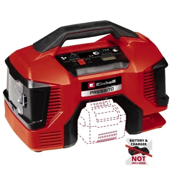 Компрессор воздушный Einhell PRESSITO 18/21 аккумуляторный 18В 10.5 бар 2.06 кг