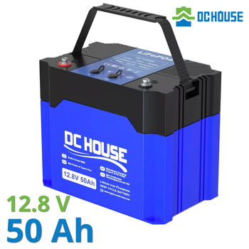 Аккумулятор DC HOUSE 12V 50Ah 640Wh с BMS 75A USB-C 45W DC 5A для лодки кемпинга и RV, 4000+ циклов