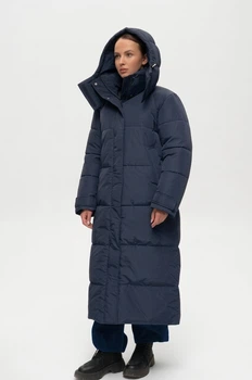 Довга жіноча зимова куртка Finn Flare 224504-CB синя XS