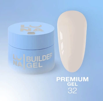 Гель LUNAMoon Premium Gel №32 - на 15 мл для укрепления, выравнивания и наращивания ногтей