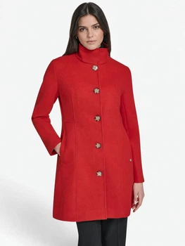 Пальто осіннє жіноче Calvin Klein 975566591 XS Червоне (1162593416)