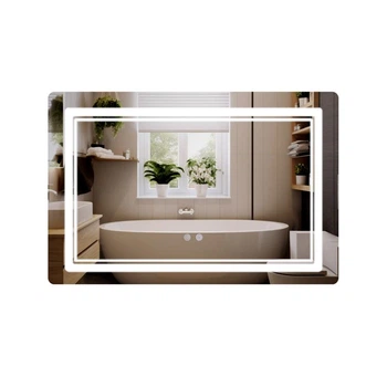Дзеркало Qtap Cardinal (CA2) 800х600 з LED-підсвічуванням Touch, з антизапітнінням, з диммером, рег. темп. кольори (3000-6500K) QT0478C806048457
