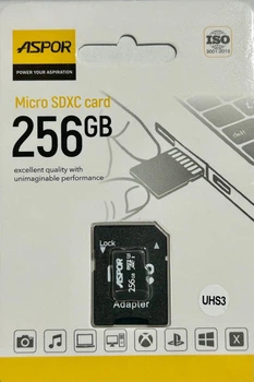 Карта памяти Aspor MicroSDXC 256GB UHS-III Class 10
