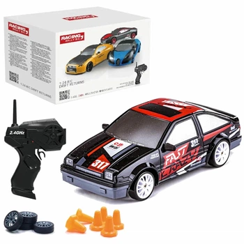 Машинка для дрифта на радиоуправлении 1:24 4WD Rally Series Toyota Corolla, черная