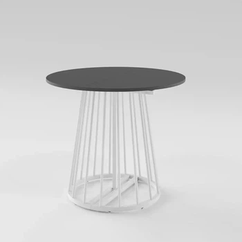 Стіл RomaxMebli Grace 90/142/194/246/296/350x90x75 см Антрацит, білі ніжки