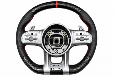 Руль AMG 2018-Style (Карбон -2026 Красный, 4pin) для Mercedes GLC coupe C253 2016-2023 гг