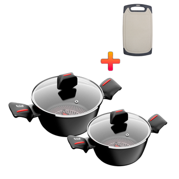 Набір із 2-х каструль Smart Fry Krauff 2.3л, 6.6л + ПОДАРУНКИ: кухонна дошка