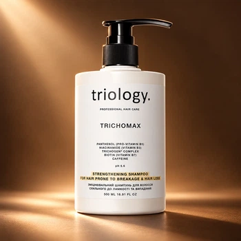 Укрепляющий шампунь для волос склонных к ломкости и выпадению Trichomax Triology. 500мл