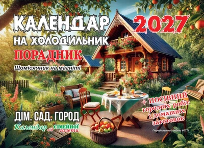 Календар на холодильник. Порадник. Щомісячник на магніті від Сімейної газети 2027
