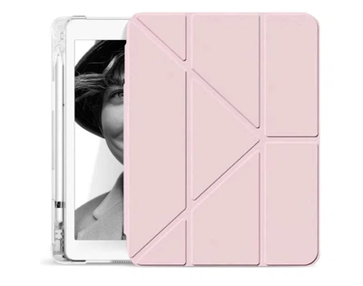 Чохол iPad 10/11 A16 2022-2025 Acrylic Clear Frame Transformer Pen Slot L light pink
