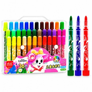 Набор фломастеров "Water color pen" 1103-36-Pink, 118556, 36 цветов, в сумочке