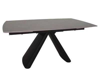 Стол GREYSON Ceramic раскладной 160(240)х90 см керамика серый мат черный металл