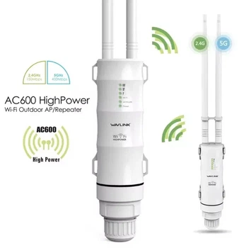 Усилитель WiFi сигнала до 300 метров Wavlink AC600, 2.4G/5G WiFi роутер, маршрутизатор, WiFi‑ретранслятор, точка доступа