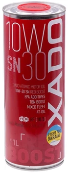 Масло для двигателей XADO 10W-30 SN Atomic Oil 1л (ж/б) минеральное (смаз225)