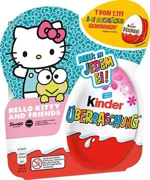 Подарочный набор из 4-х киндер сюрпризов Hello Kitty Kinder Surprise