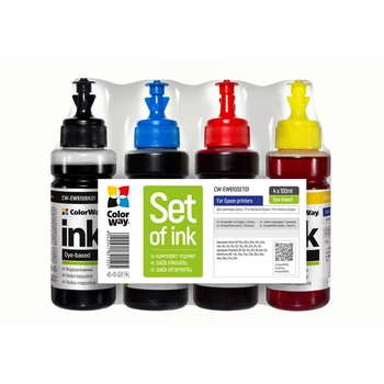 Комплект чернил ColorWay для Epson EW610 BK/C/M/Y Водорастворимые 4 x 100 ml (CW-EW610SET01)
