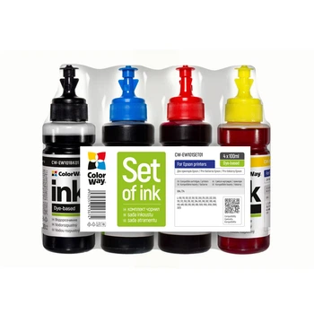 Комплект чернил ColorWay для Epson EW101 BK/C/M/Y Водорастворимые 4 x 100 ml (CW-EW101SET01)