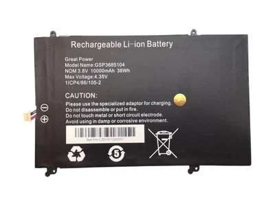 Акумулятор для ноутбука Prestigio SmartBook 141 C3, Haier/Ematic EWT147, PSB141C03, PSB141C03BFH_DG, GSP3685104 10000mah 38Wh ORIGINAL