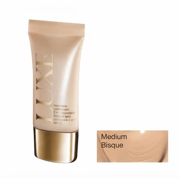 Тональный крем для лица "Кашемир" Люкс Luxe SPF 15, Оттенок: "Medium Bisque / Теплый бежевый", В тюбике, SPF15 Avon 30 мл, Cashmere complexion 2 in 1 Foundation fps 15