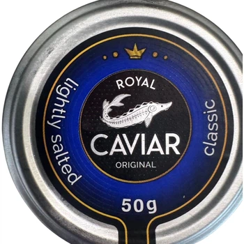 Ікра чорна стерляді зерниста осетрових GOLD ROYAL CAVIAR CLASSIC 50 г