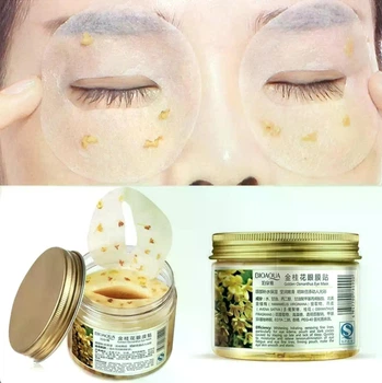 Тканинні Патчі під очі з гіалуроновою кислотою та османтус BIOAQUA Golden Osmanthus Eye Mask, 80 шт