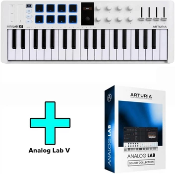 MIDI-клавиатура Arturia MiniLab 37 (White) + Arturia Analog Lab V