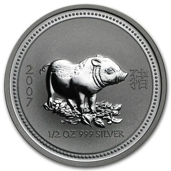 Колекційна срібна монета “Lunar I - Рік Свині” 15,55 г 2007 рік