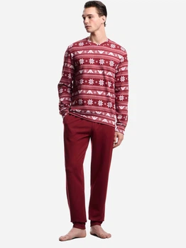 Пижама (лонгслив + штаны) мужская Emporio Armani 764960408 XL Красная (1160462303)