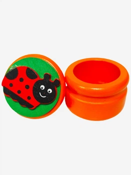 Дерев'яна скринька для молочних зубів Viga Toys Зубна фея Сонечко, помаранчева (53911)